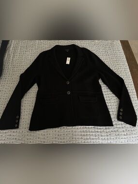 NWT Classic Talbots  Women's Knit Two-Button Notch Collar Blazer